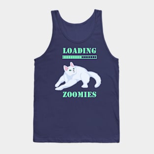 Loading Zoomies White Kitten Tank Top